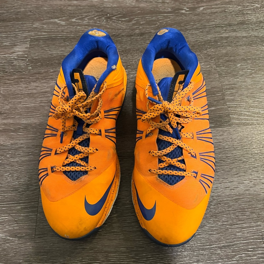 LeBron 10 low blue/orange colorway.